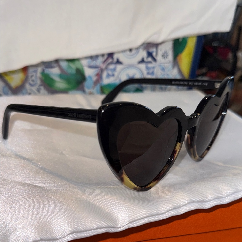 Saint Laurent Black Heart Sunglasses